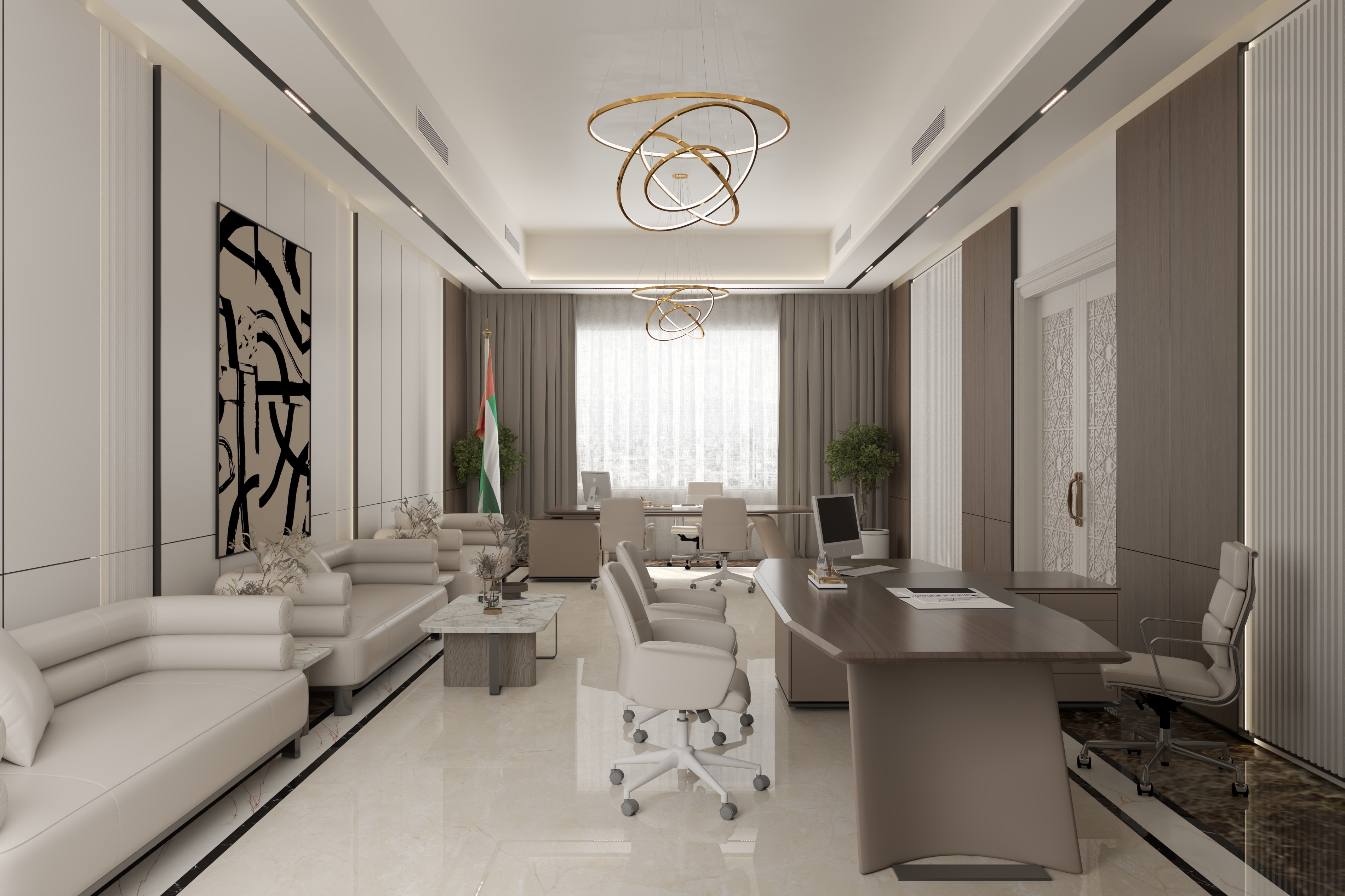Contemporary interior project with dark accents image 1