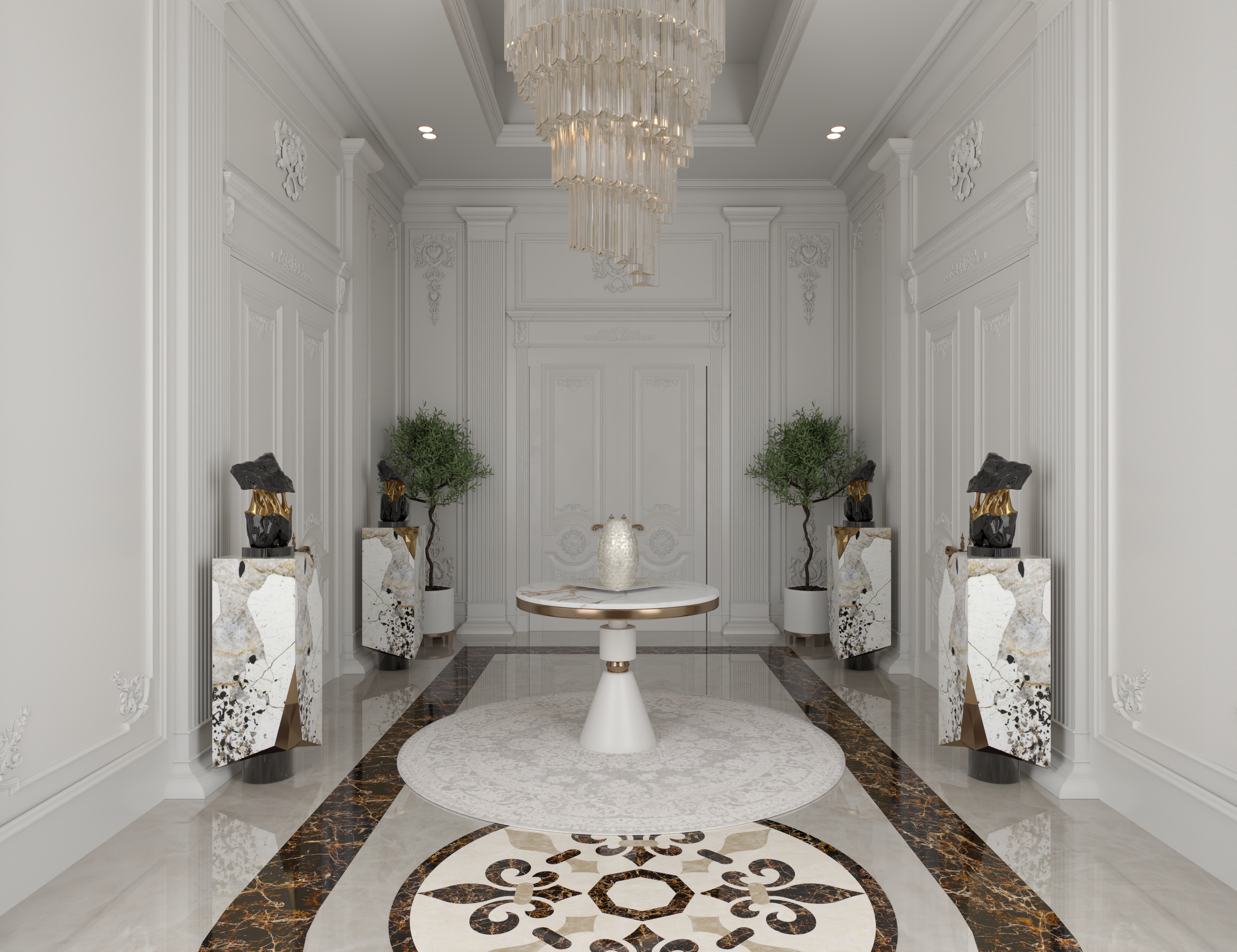 Contemporary interior project with dark accents image 2