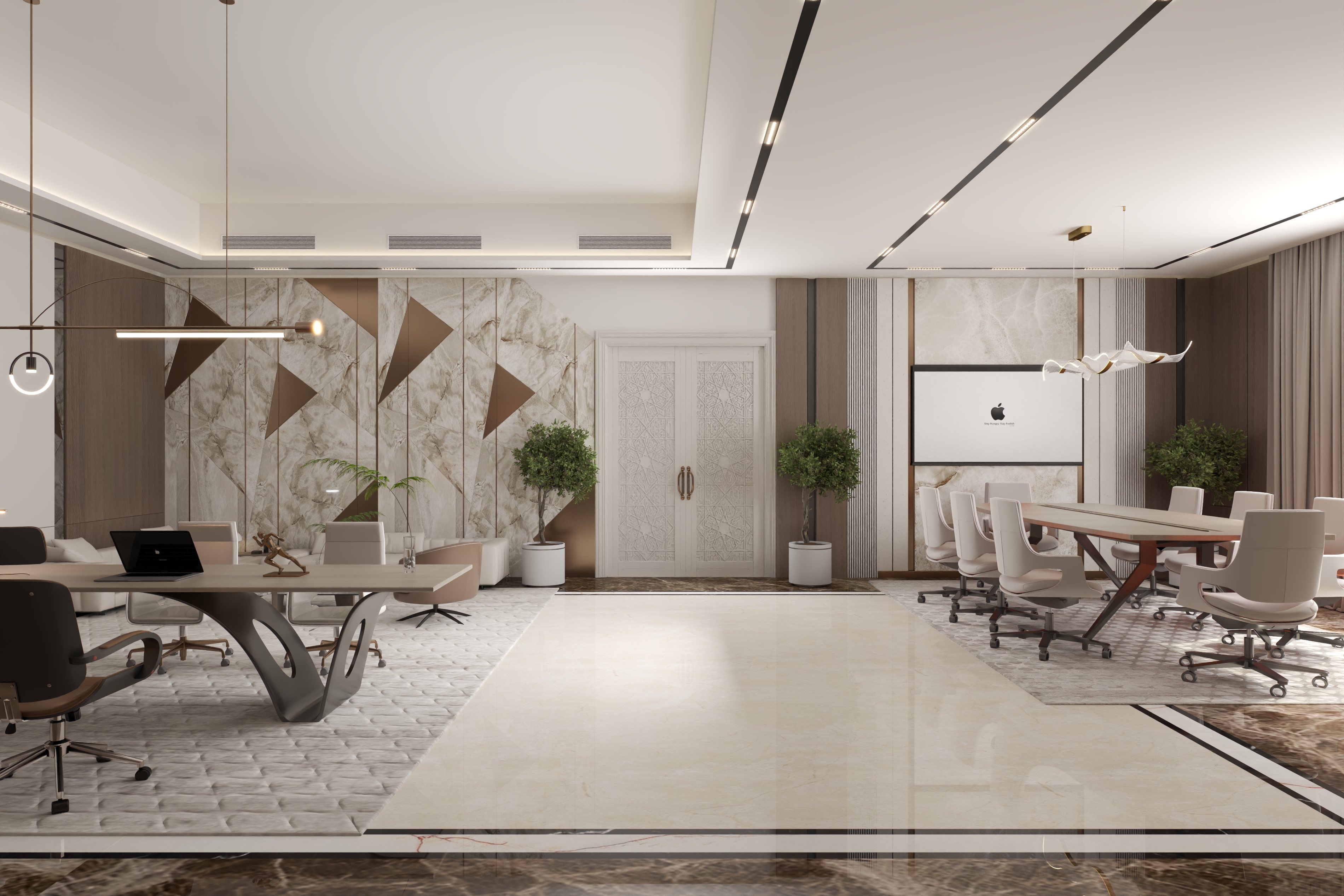 Contemporary interior project with dark accents image 4